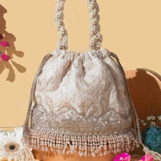 Moonlight Lace Pearl Handbag