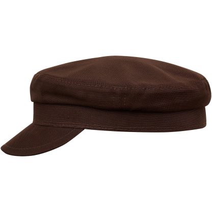 Brown Cotton Vintage Beret - Image 4