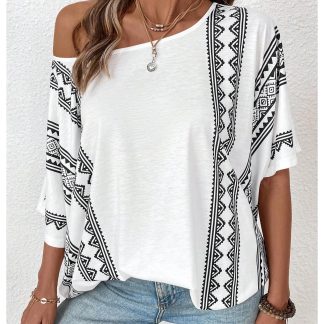 Bohemian batwing sleeve top