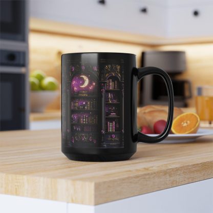 Magic Library Black Glaze Mug - Image 3