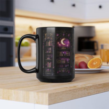 Magic Library Black Glaze Mug - Image 2