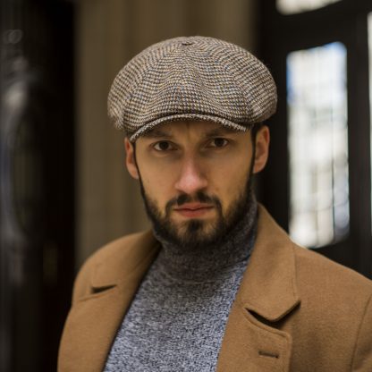 Vintage plaid wool newsboy cap - Image 4