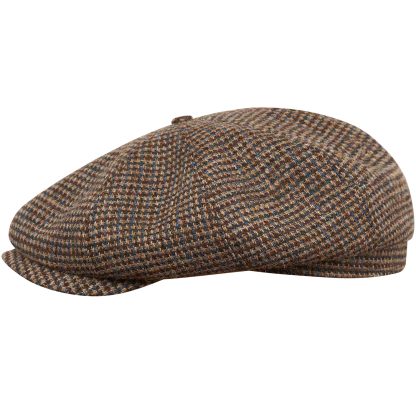 Vintage plaid wool newsboy cap - Image 3