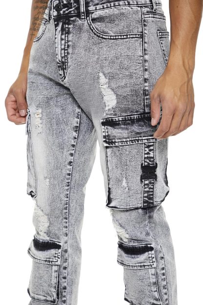 Multi-pocket street style straight jeans - Image 6