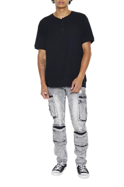 Multi-pocket street style straight jeans - Image 5