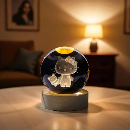Crystal Hello Kitty and Cute Pets Night Light Ornament - Image 5