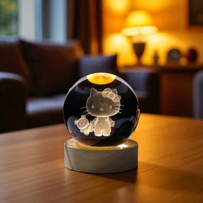 Crystal Hello Kitty and Cute Pets Night Light Ornament