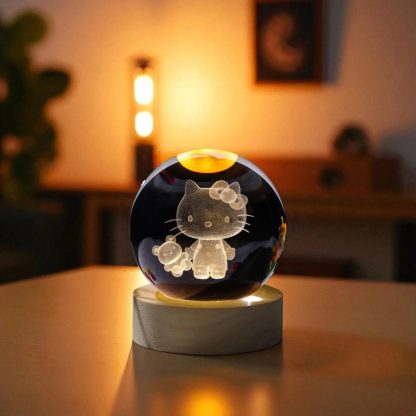 Crystal Hello Kitty and Cute Pets Night Light Ornament - Image 3