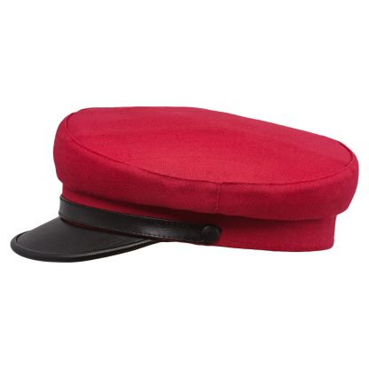 Red and black contrast retro beret - Image 4