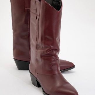 Vintage burgundy western cowboy boots