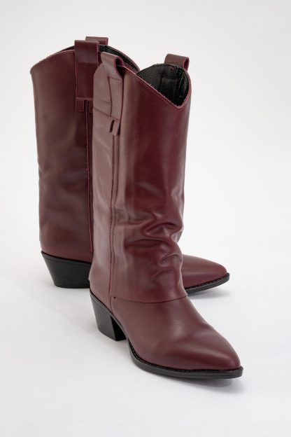 Vintage burgundy western cowboy boots