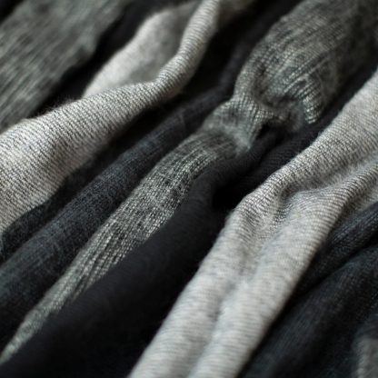 Gray and black gradient tassel blended blanket - Image 3