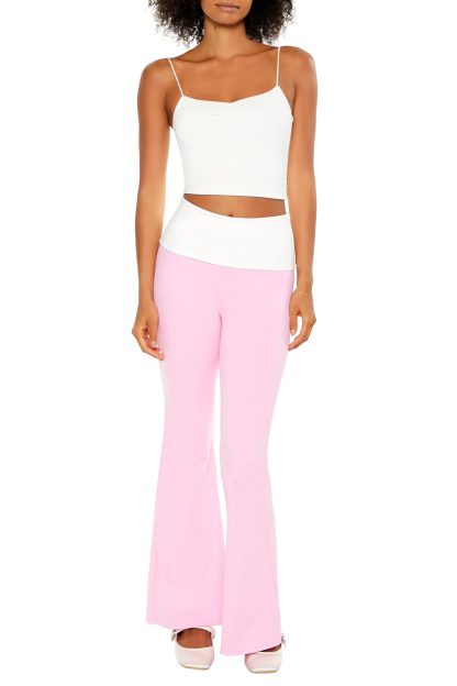 Sweet and gentle slim flared trousers