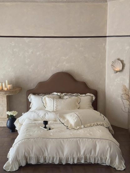 Light luxury embroidered four-piece bedding set