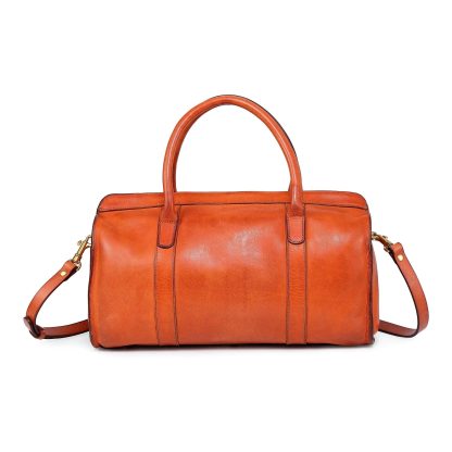 Vintage top-grain cowhide Boston bag - Image 9