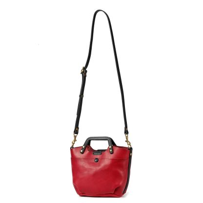 Retro contrasting top layer cowhide mini crossbody bag - Image 10