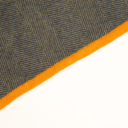 Contrast herringbone wool-blend throw blanket - Image 7