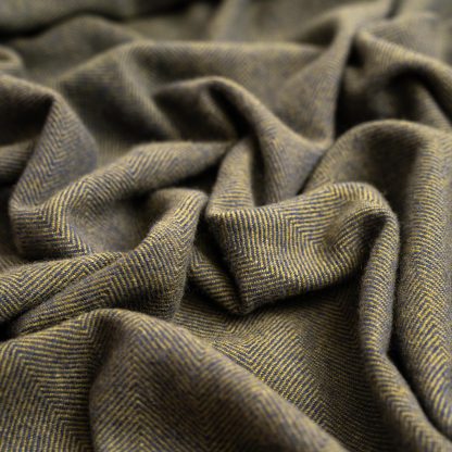 Contrast herringbone wool-blend throw blanket - Image 5