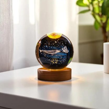 Crystal Whale and Butterfly Night Light Ornament - Image 6