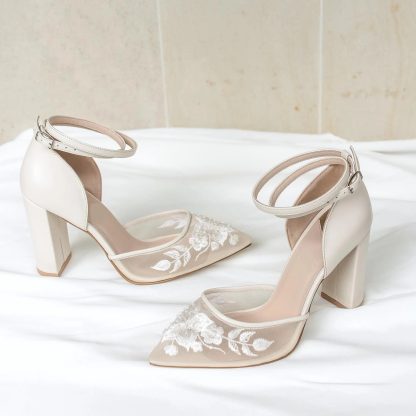 Morning Mist Floral Chunky Heel Sandals - Image 5