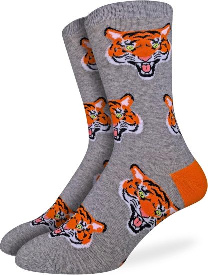 Wild tiger head contrasting color fun trendy socks - Image 2