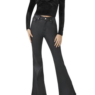 Retro hot girl style high waist slim flared pants