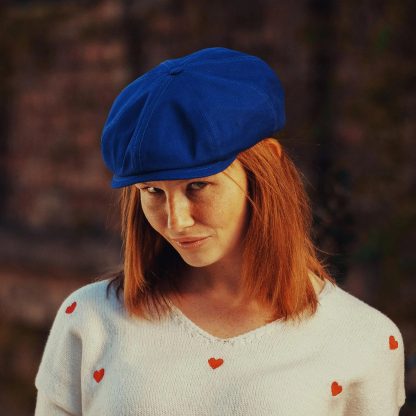 Royal blue vintage newsboy cap - Image 4