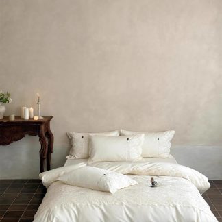 Light luxury minimalist satin lace bedding four-piece set