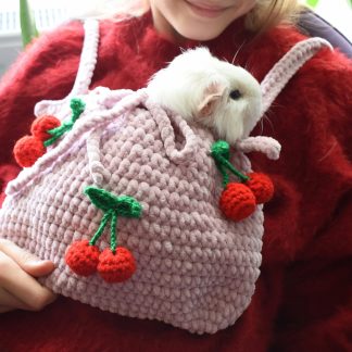 Cherry Sweetheart Knitted Pet Bag