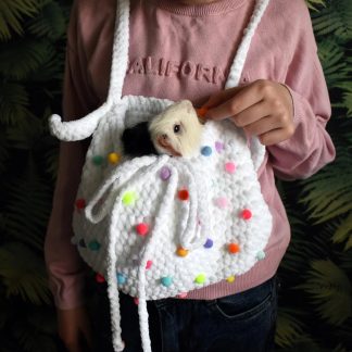 Rainbow Candy Knitted Pet Bag