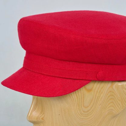 Retro red eye-catching woolen beret - Image 8