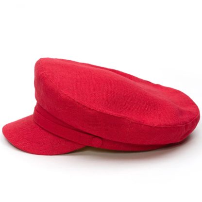 Retro red eye-catching woolen beret - Image 7