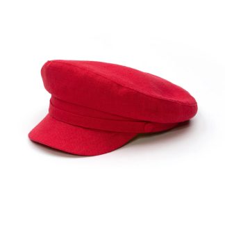 Retro red eye-catching woolen beret