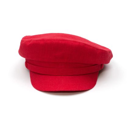 Retro red eye-catching woolen beret - Image 5