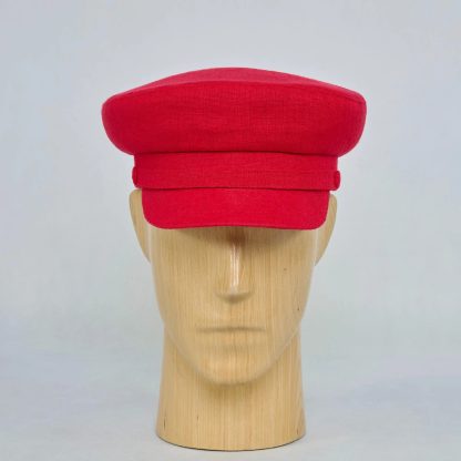 Retro red eye-catching woolen beret - Image 2