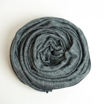 Premium Grey Fringed Wool Blend Throw Blanket - Image 10