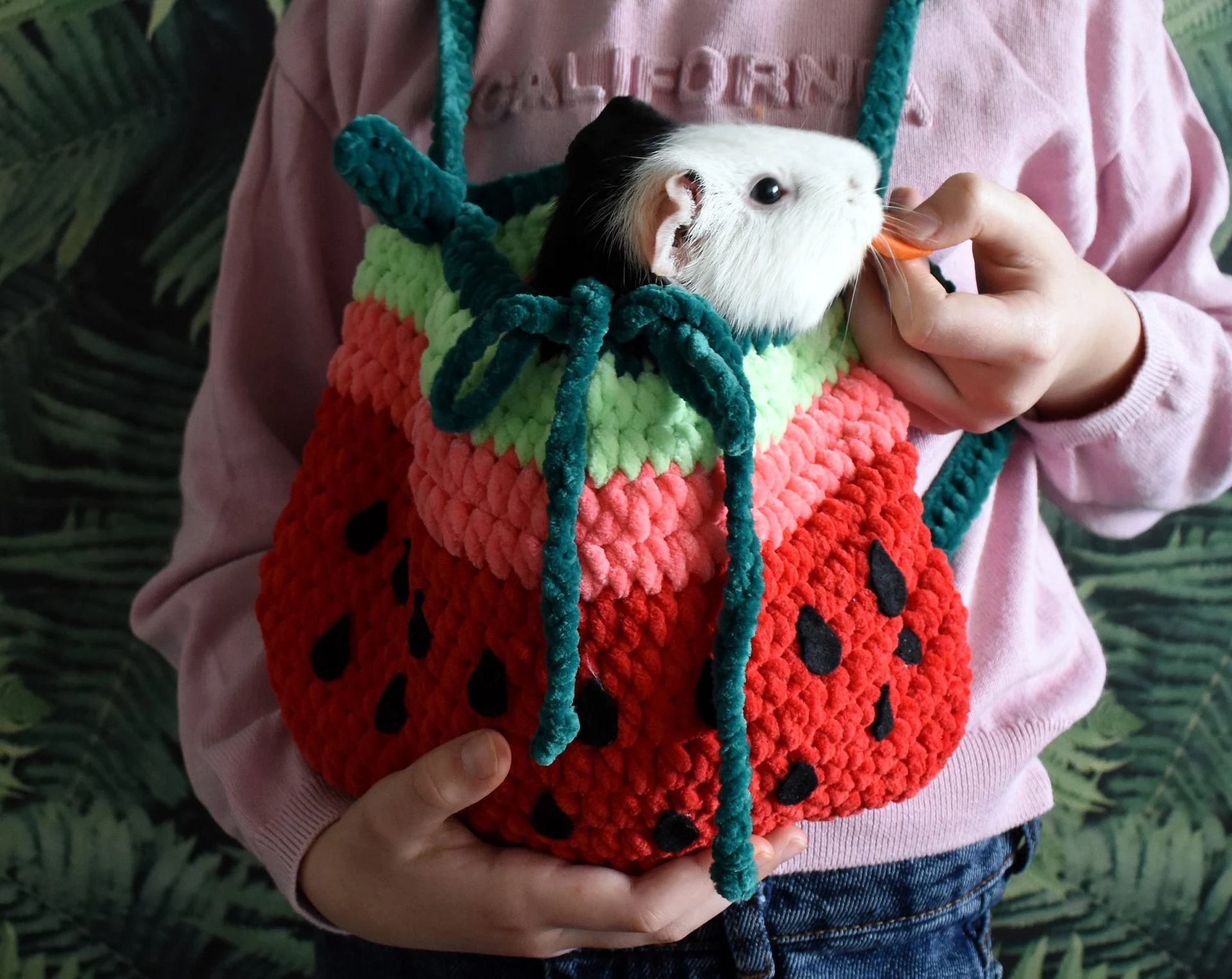 Watermelon Cool Knitted Pet Bag - Image 8