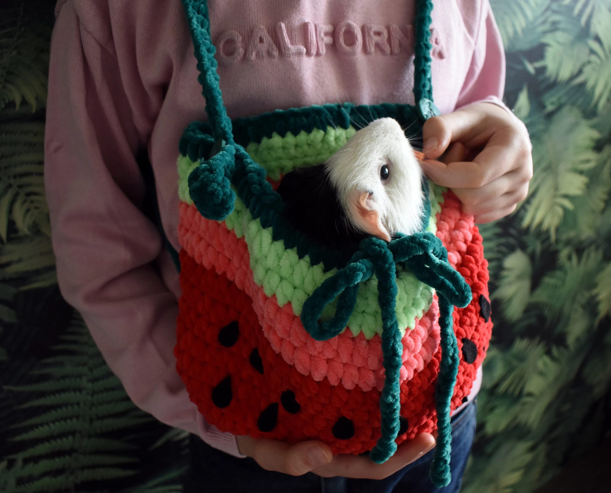 Watermelon Cool Knitted Pet Bag - Image 3