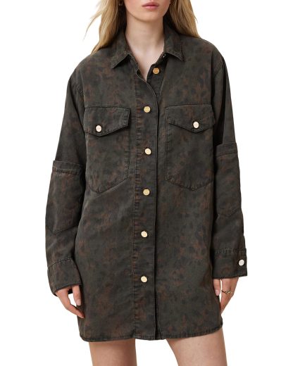 Camouflage denim shirt dress - Image 4