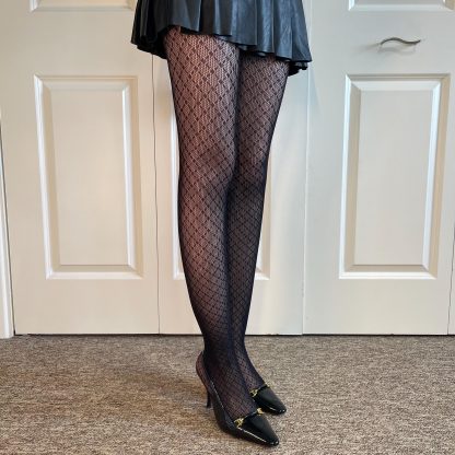 Black diamond mesh tights - Image 2