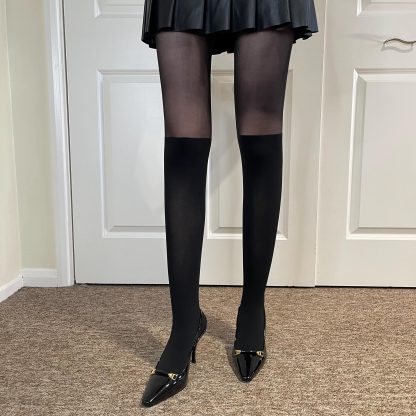 Black high elastic knee socks - Image 9