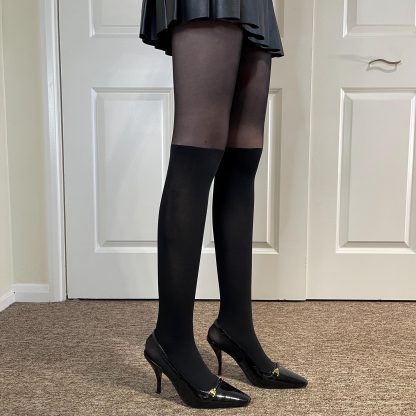 Black high elastic knee socks - Image 8