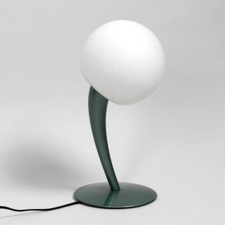 Slanted milky white spherical lamp