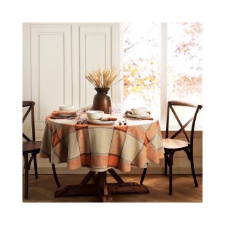 Autumn Harvest Plaid Tablecloth
