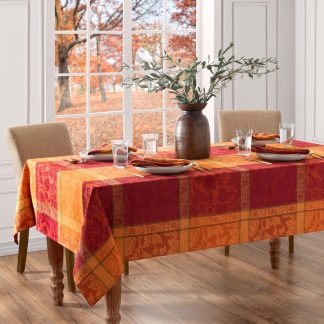 Autumn Maple Jacquard Tablecloth