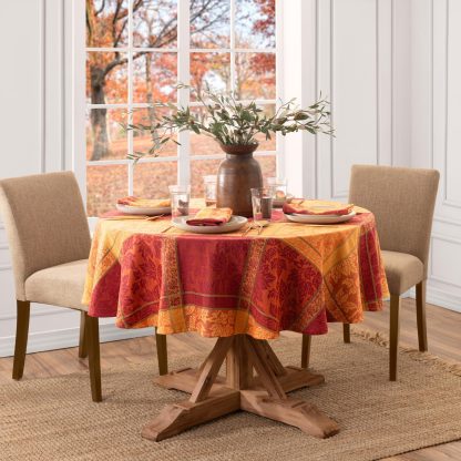 Autumn Maple Jacquard Tablecloth - Image 2