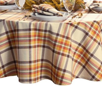 Autumn Plaid Harvest Tablecloth - Image 4
