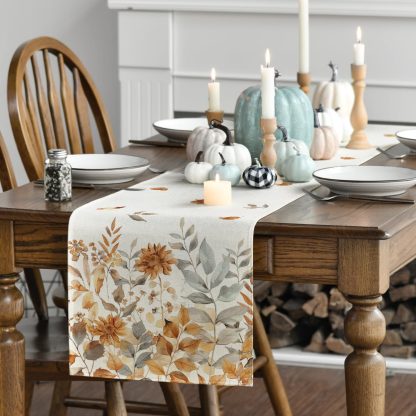 Autumn floral border table runner - Image 3
