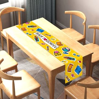 Back-to-school themed table runner