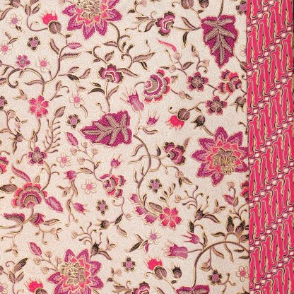 Berry pink garden double-breasted tie robe - Image 8